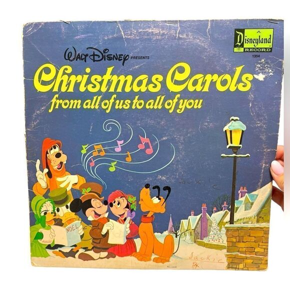 VINTAGE RARE WALT DISNEY CHRISTMAS CAROLS FROM ALL OF US TO ALL OF YOU VINYL - Picture 1 of 10